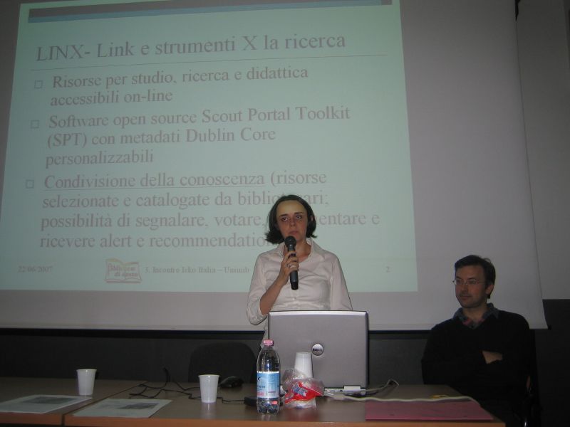 Verga and Bianchini during the presentation